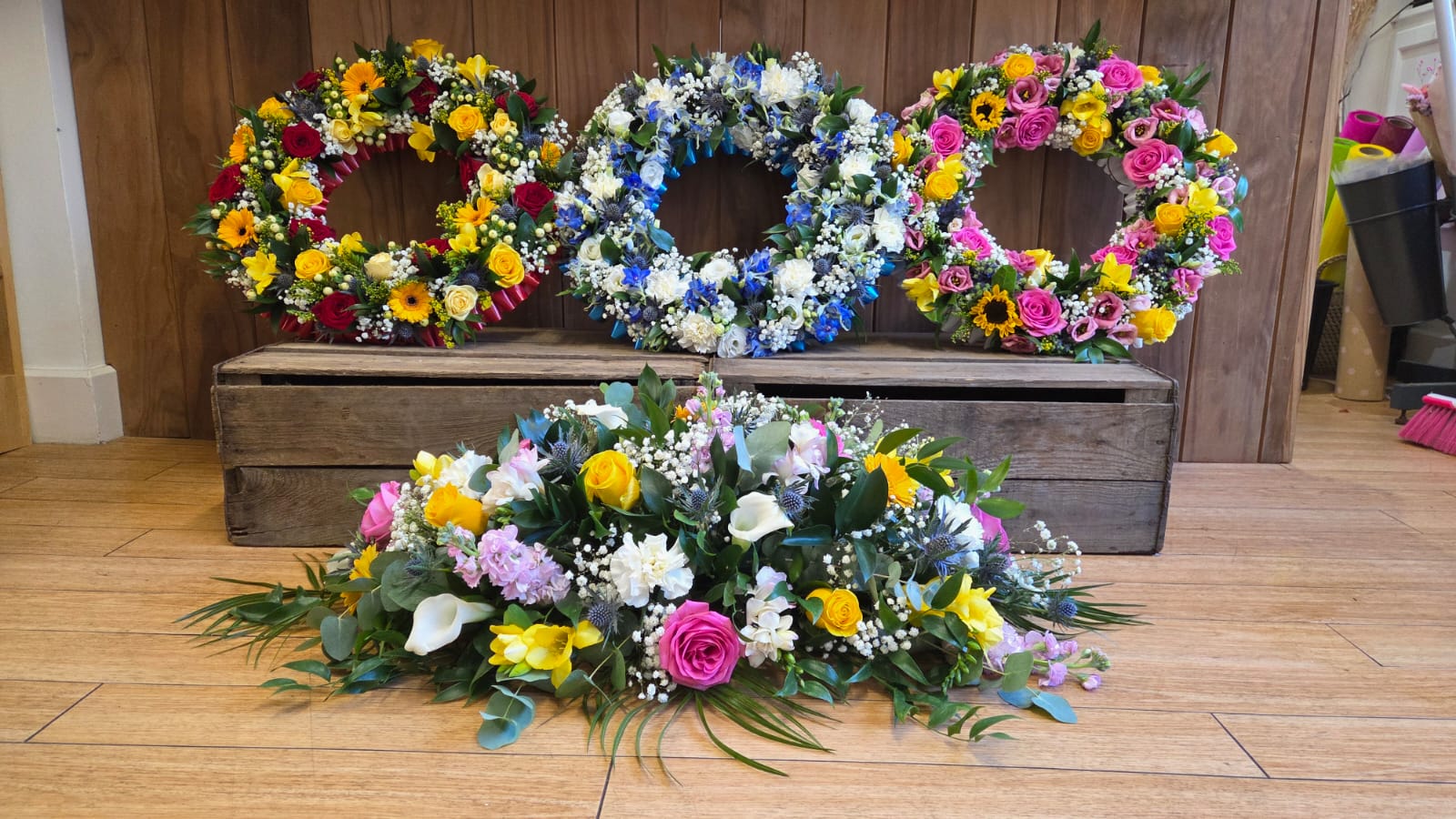 Funeral flowers from Ivy & Rose Florist in Abergavenny